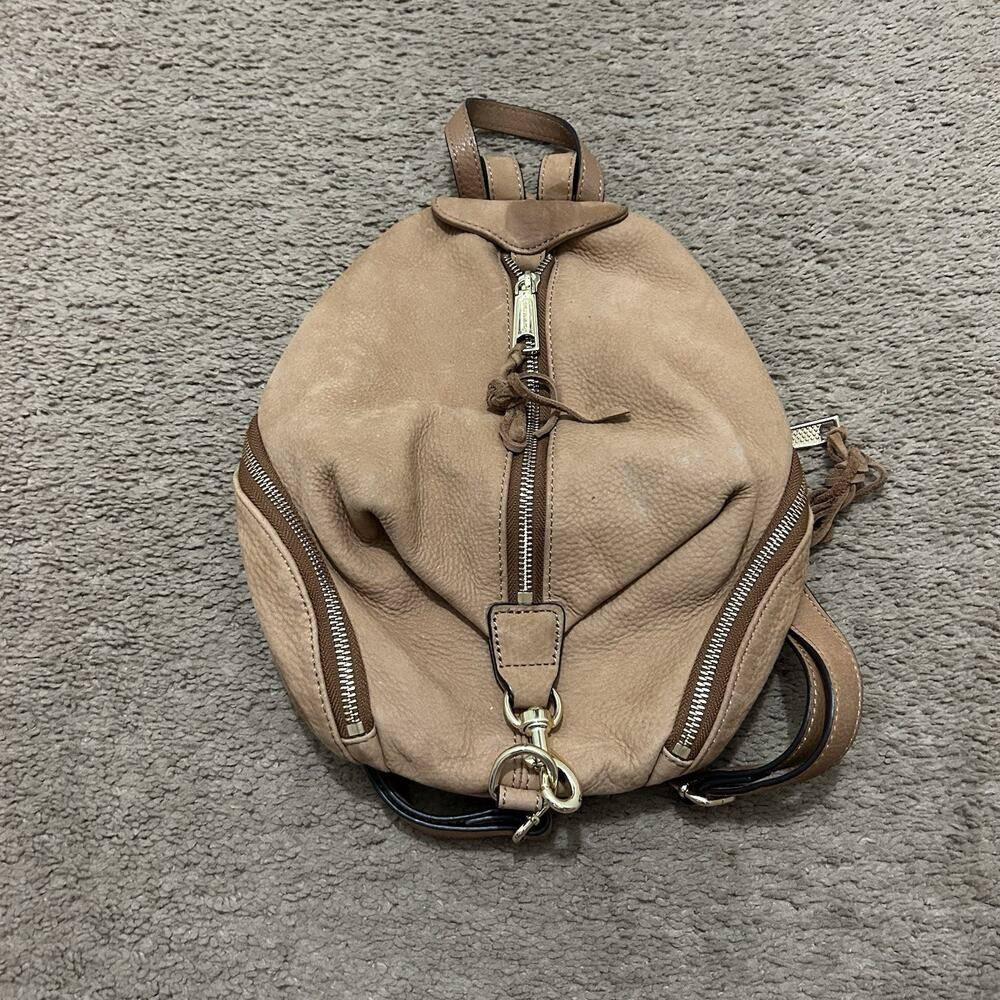 Rebecca Minkoff Julian Mini Backpack Leather Handbag Tan *Read